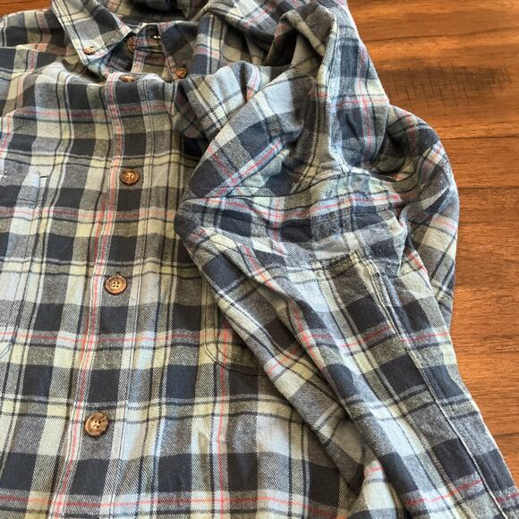 Duluth Trading Flannel Shirt Blue/Green/Red Mens Sz 2XL TALL Cabincore Fallcore - Picture 7 of 9